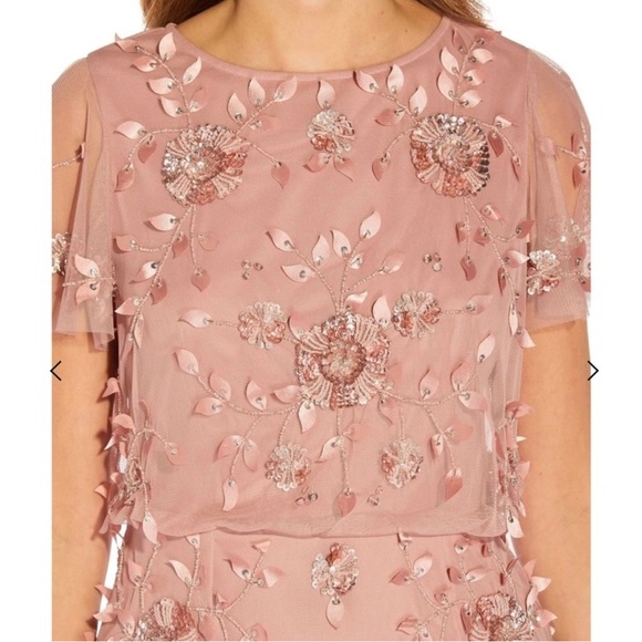 PapellAdrianna Papell Beaded Blouson Dress. - Picture 5 of 17